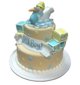 Baby Shower Cake with Stork
